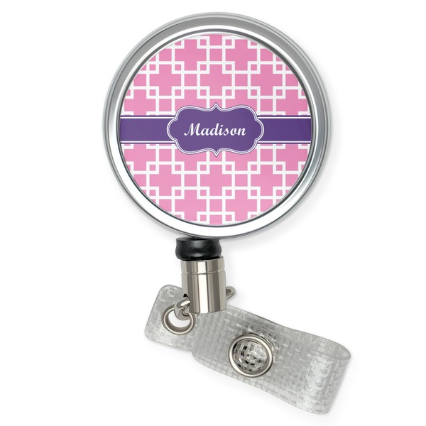 Custom Linked Squares Retractable Badge Reel (Personalized)