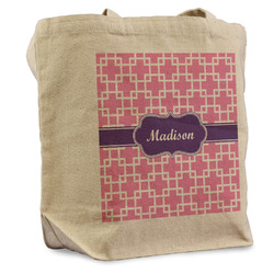 Linked Squares Reusable Cotton Grocery Bag (Personalized)
