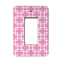 Linked Squares Rocker Style Light Switch Cover - Single Switch