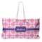 Linked Squares Large Tote Bag with Rope Handles (Personalized)