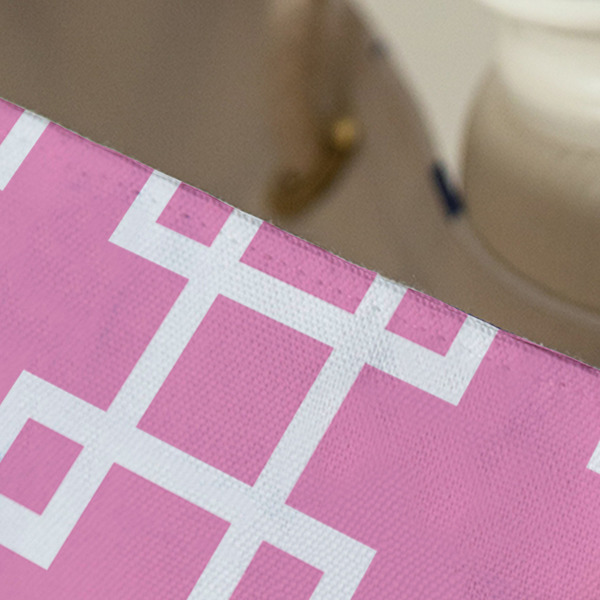 Linked Squares Large Rope Tote - Close Up View