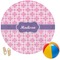 Linked Squares Round Beach Towel (Personalized)
