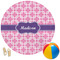 Linked Squares Round Beach Towel (Personalized)