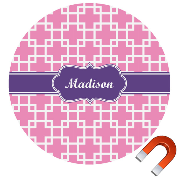 Custom Linked Squares Car Magnet (Personalized)