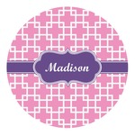 Linked Squares Round Decal - Small (Personalized)