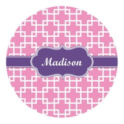 Linked Squares Round Decal (Personalized)