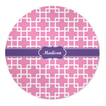 Linked Squares 5' Round Indoor Area Rug (Personalized)