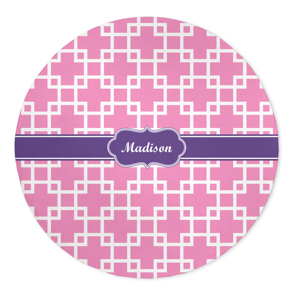Custom Linked Squares 5' Round Indoor Area Rug (Personalized)