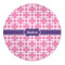 Linked Squares Round Indoor Rug - Front/Main