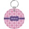 Linked Squares Round Keychain (Personalized)