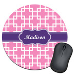 Linked Squares Round Mouse Pad (Personalized)