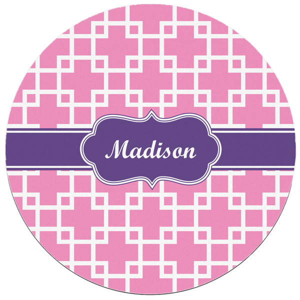 Linked Squares Round Mousepad - APPROVAL