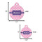 Linked Squares Round Pet ID Tag - Large - Comparison Scale