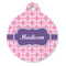 Linked Squares Round Pet ID Tag - Large - Front
