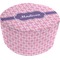 Linked Squares Round Pouf Ottoman (Personalized)