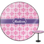 Linked Squares Round Table - 24" (Personalized)