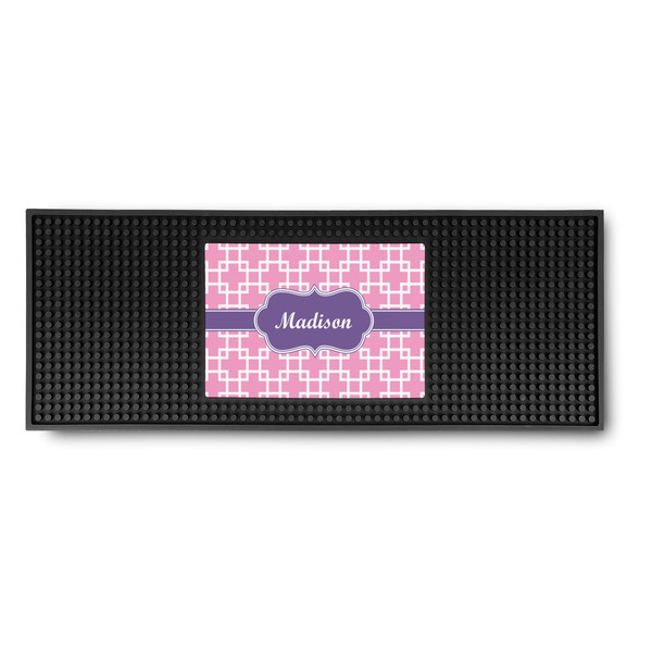 Custom Linked Squares Rubber Bar Mat (Personalized)