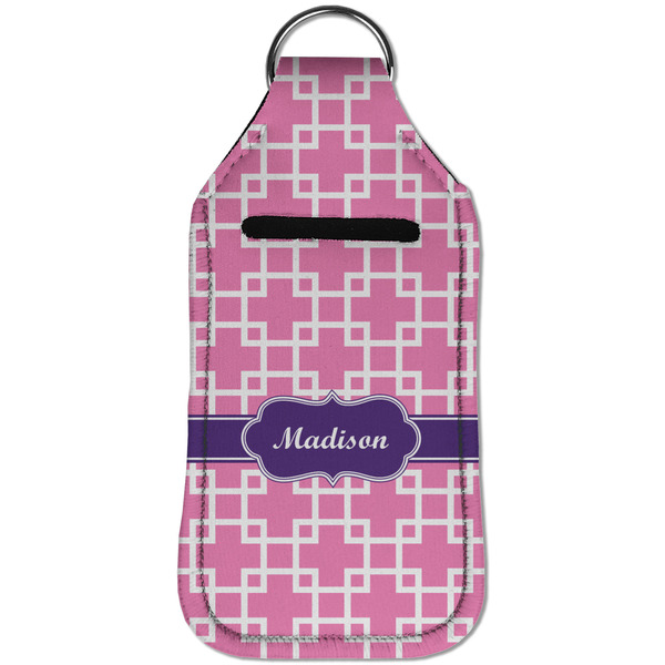 Linked Squares Sanitizer Holder Keychain - Large (Front)