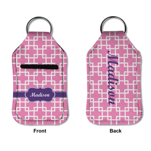 Linked Squares Sanitizer Holder Keychain - Small APPROVAL (Flat)