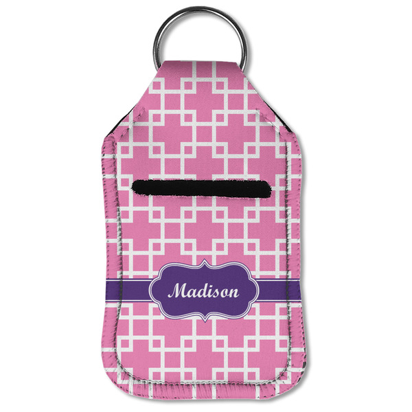 Linked Squares Sanitizer Holder Keychain - Small (Front Flat)