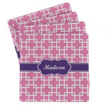 Linked Squares Absorbent Stone Coasters - Set of 4 (Personalized)