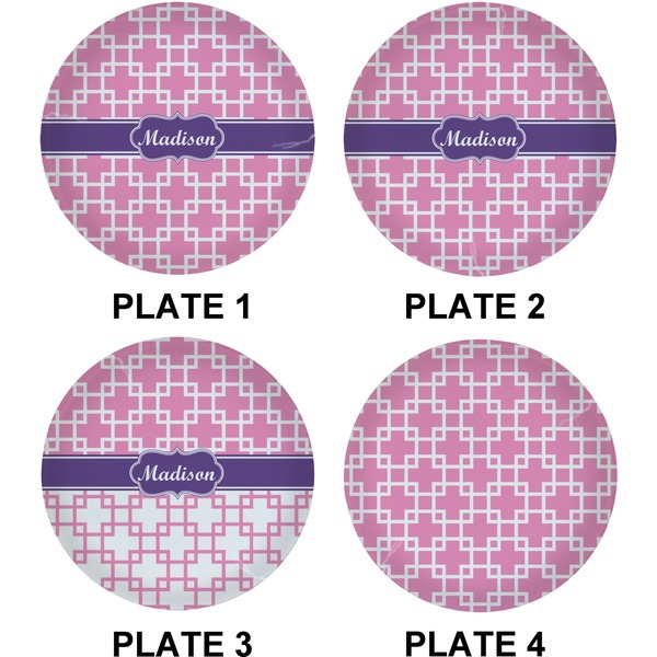 Linked Squares Set of Lunch / Dinner Plates (Approval)