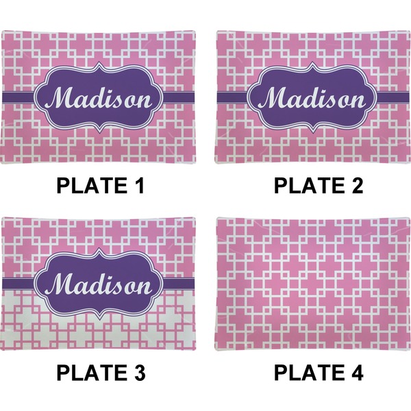 Linked Squares Set of Rectangular Appetizer / Dessert Plates (Approval)