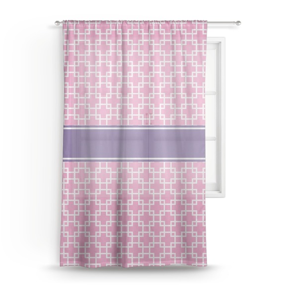 Custom Linked Squares Sheer Curtain