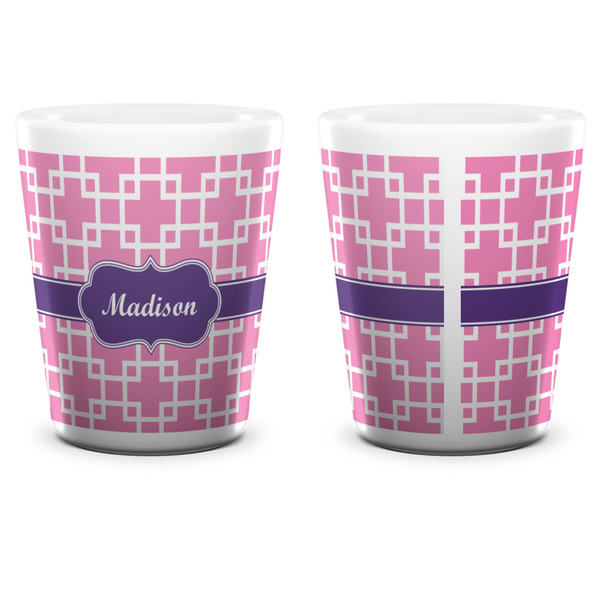 Linked Squares Shot Glass - White - APPROVAL