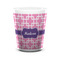 Linked Squares Ceramic Shot Glass - 1.5 oz - White - Set of 4 (Personalized)