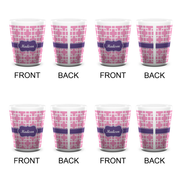 Linked Squares Shot Glass - White - Set of 4 - APPROVAL