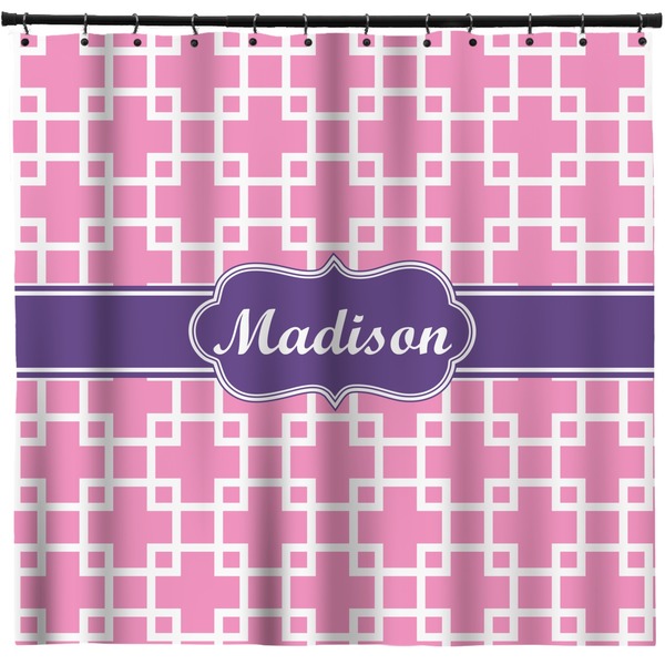 Custom Linked Squares Shower Curtain - 71" x 74" (Personalized)