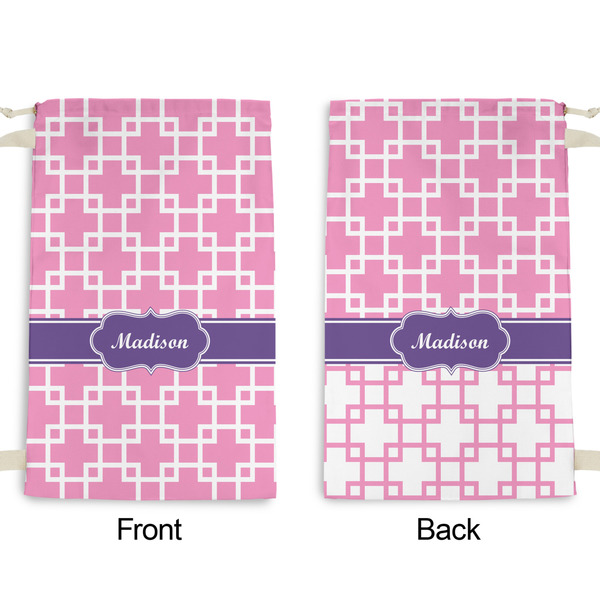 Linked Squares Small Laundry Bag - Front & Back View