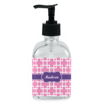 Linked Squares Glass Soap & Lotion Bottle - Single Bottle (Personalized)