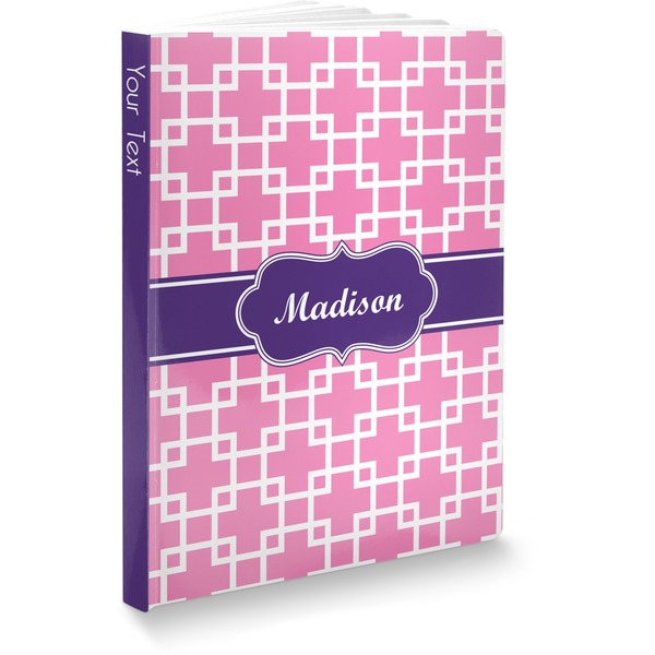 Custom Linked Squares Softbound Notebook - 5.75" x 8" (Personalized)