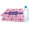Linked Squares Sports Towel Folded with Water Bottle