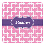 Linked Squares Square Decal - Large (Personalized)