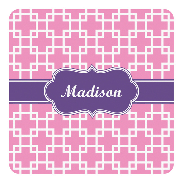 Custom Linked Squares Square Decal - Large (Personalized)