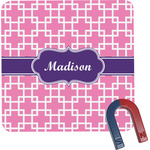 Linked Squares Square Fridge Magnet (Personalized)