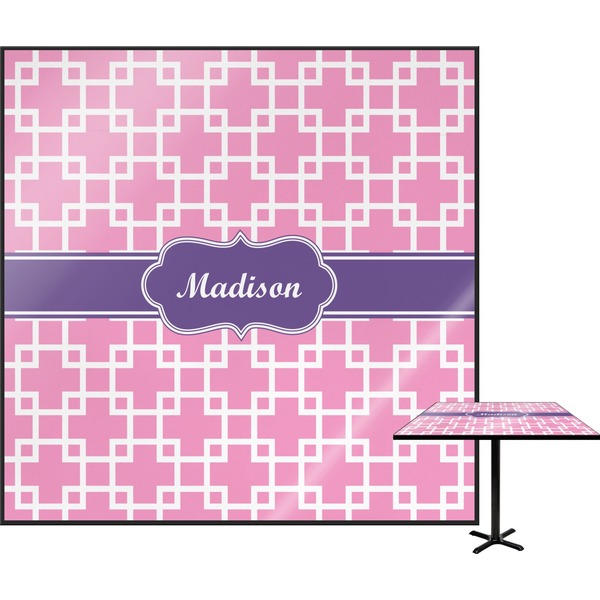 Custom Linked Squares Square Table Top (Personalized)