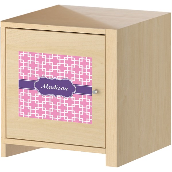 Linked Squares Square Wall Decal on Wooden Cabinet