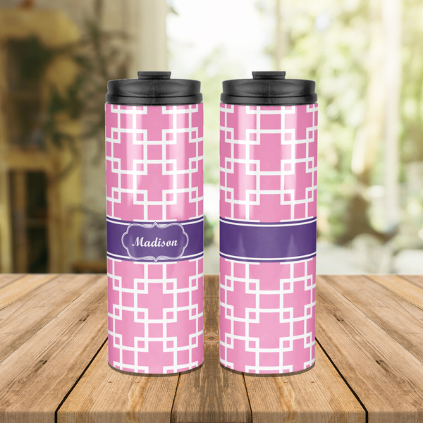 Linked Squares Stainless Steel Tumbler - Lifestyle