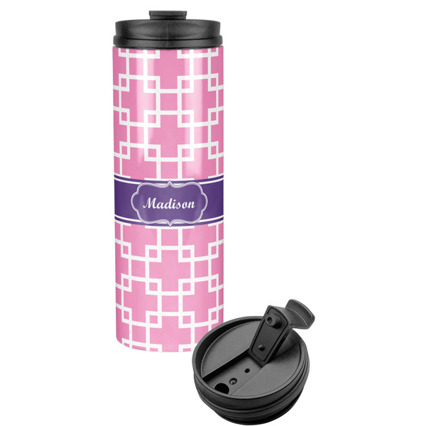 Custom Linked Squares Stainless Steel Skinny Tumbler (Personalized)