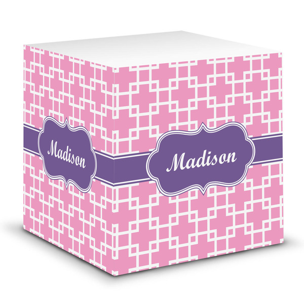 Custom Linked Squares Sticky Note Cube (Personalized)