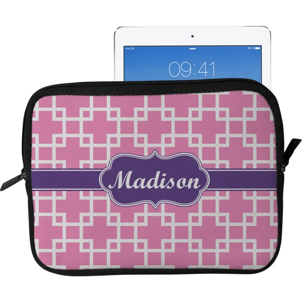 Custom Linked Squares Tablet Case / Sleeve - Large (Personalized)