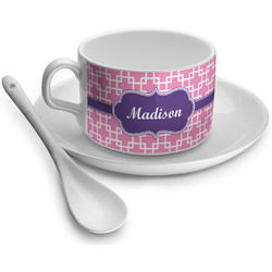 Linked Squares Tea Cup - Single (Personalized)