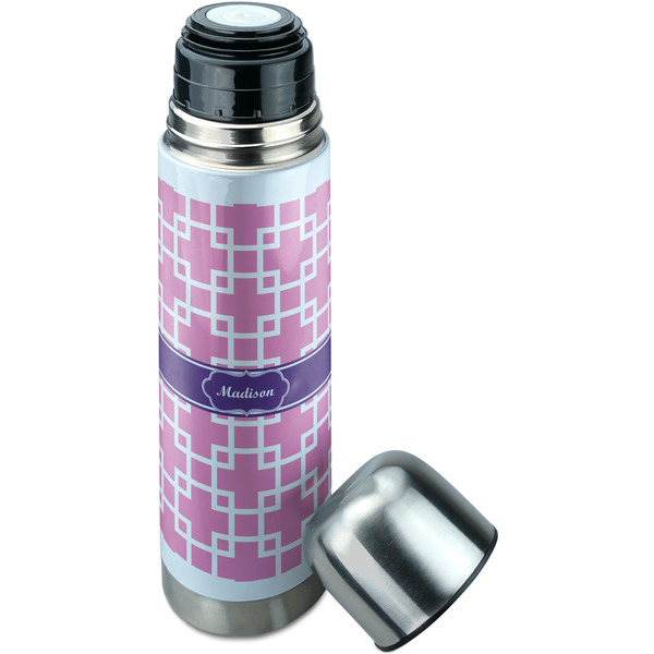 Linked Squares Thermos - Lid Off