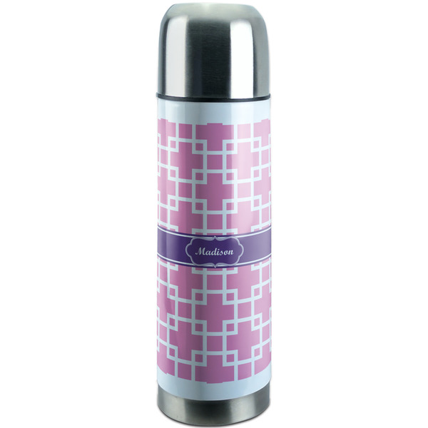 Custom Linked Squares Stainless Steel Thermos (Personalized)