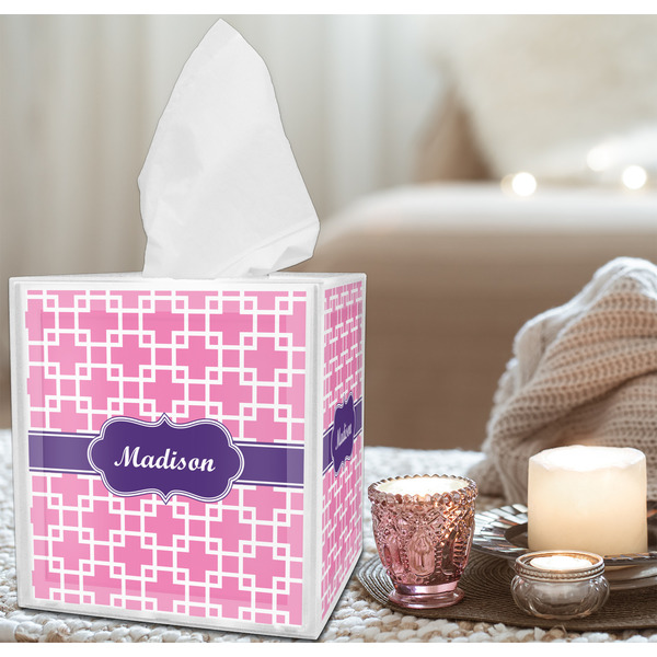 Linked Squares Tissue Box - LIFESTYLE