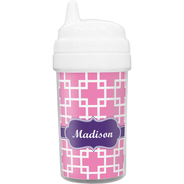 Custom Linked Squares Toddler Sippy Cup (Personalized)